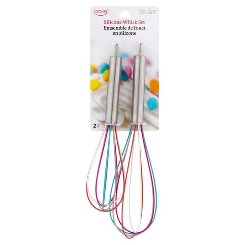 Crave Silicone Whisk Set, 2 count