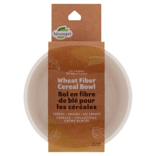 Biosmart 15.5 oz Wheat Fiber Cereal Bowl