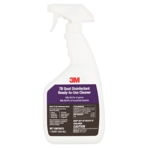 3M Ready-to-Use Cleaner TB Quat Disinfectant Spray, 1 quart