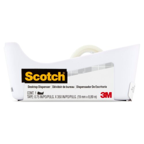 Scotch White Desktop Dispenser + Tape
