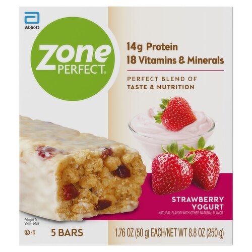 ZonePerfect Strawberry Yogurt Bars, 1.76 oz, 5 count