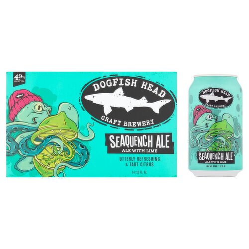 Dogfish Head Craft Brewery Seaquench Ale with Lime, 12 fl oz, 6 count