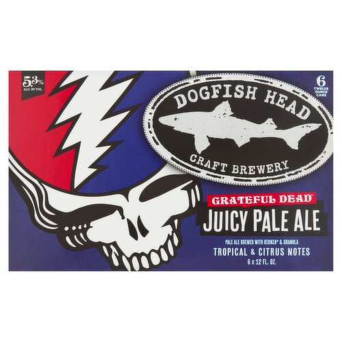 Dogfish Head Craft Brewery Grateful Dead Juicy Pale Ale, 12 fl oz, 6 count