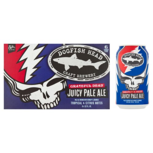 Dogfish Head Craft Brewery Grateful Dead Juicy Pale Ale, 12 fl oz, 6 count