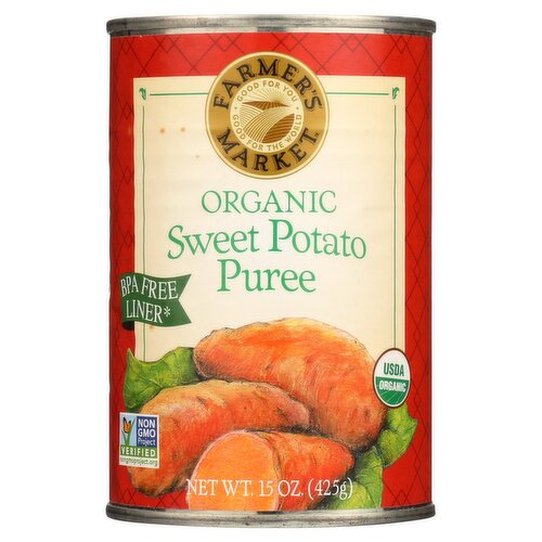 Farmer's Market Organic Sweet Potato Puree, 15 oz