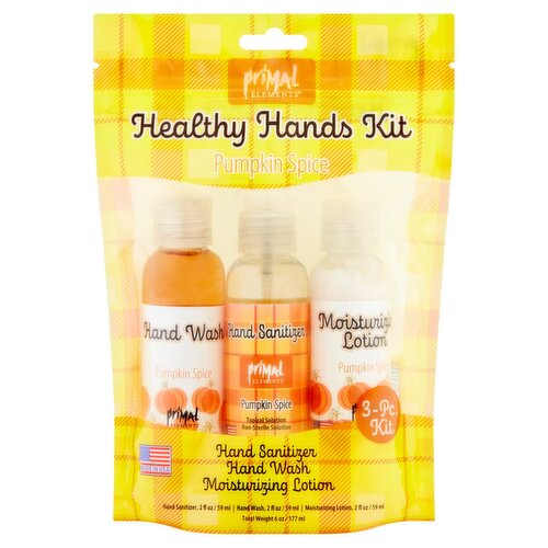 Primal Elements Pumpkin Spice Healthy Hands Kit, 2 fl oz, 3 count