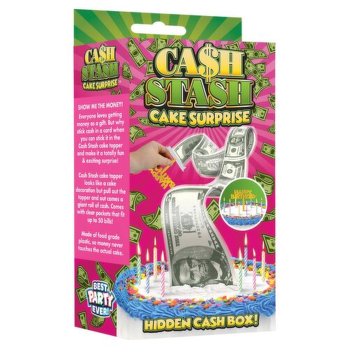 Best Party Ever! Cake Surprise Stash Cash Cake Topper