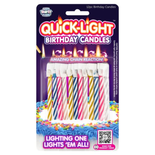 Best Party Ever! Quick-Light Birthday Candles, 12 count