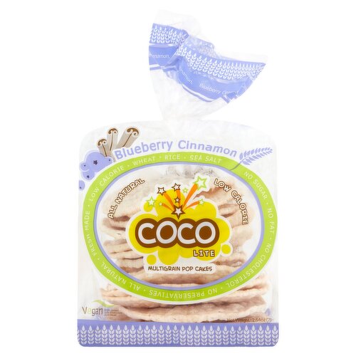 Coco Lite Blueberry Cinnamon Multigrain Pop Cakes, 2.64 oz