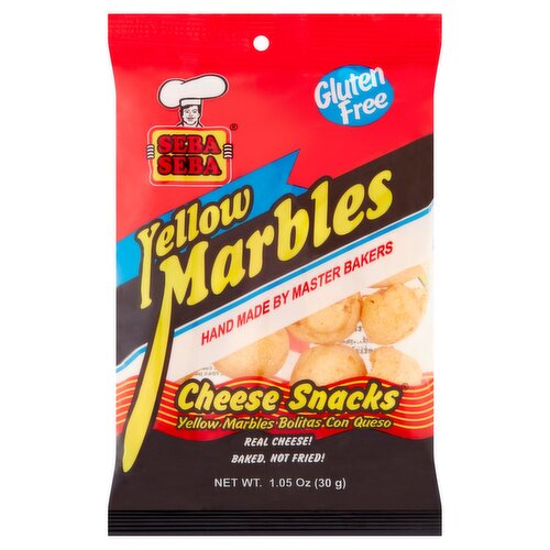 Seba Seba Yellow Marbles Cheese Snacks, 1.05 oz