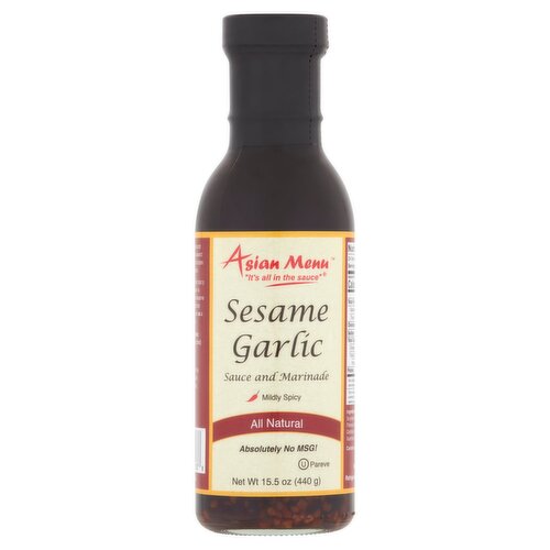 Asian Menu Mildly Spicy Sesame Garlic Sauce and Marinade, 15.5 oz