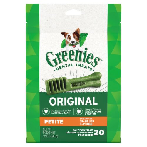 Greenies Dental Treats Original Petite Daily Dog Treats, 20 count, 12 oz