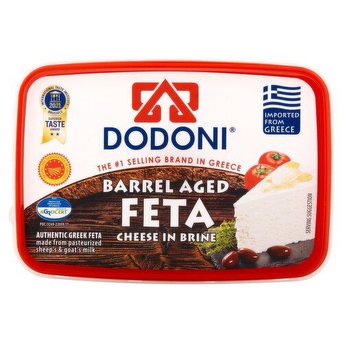 Dodoni Barrel Aged Feta Cheese in Brine, 11.2 oz