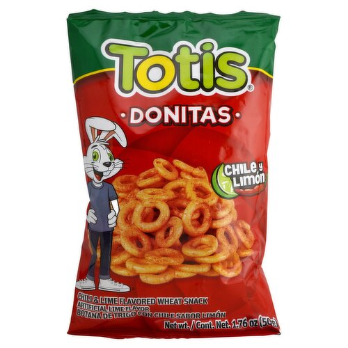 Totis Donitas Chili & Lime Flavored Wheat Snack, 1.76 oz