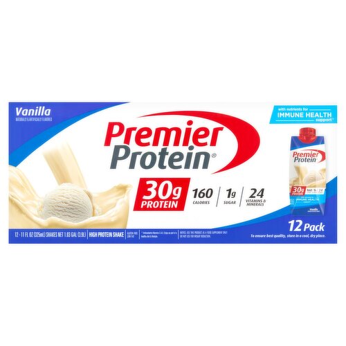 Premier Protein Vanilla High Protein Shake, 12 count, 11 fl oz