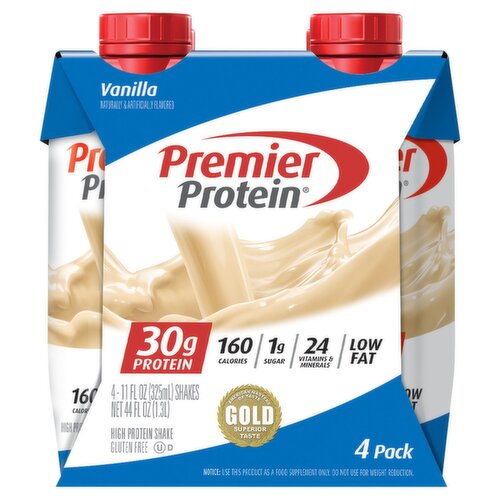 Premier Protein Vanilla High Protein Shake, 11 fl oz, 4 count