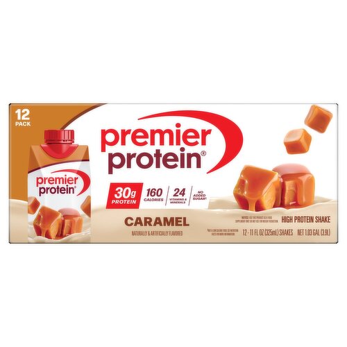 Premier Protein Caramel High Protein Shake, 11 fl oz, 12 count