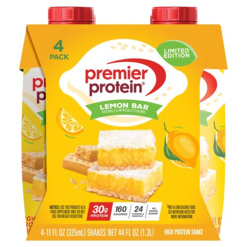 Premier Protein Lemon Bar High Protein Shake Limited Edition, 11 fl oz, 4 count