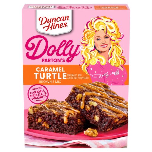 Duncan Hines Dolly Parton's Caramel Turtle Brownie Mix, 16.7 oz