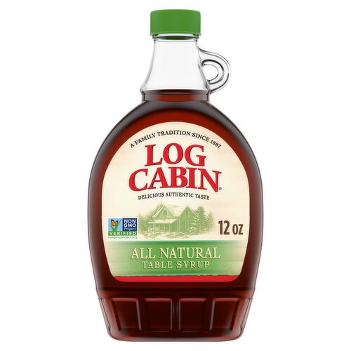 Log Cabin All Natural Table Syrup, 12 fl oz