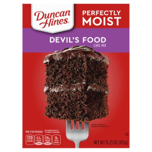 Duncan Hines Perfectly Moist Devil's Food Cake Mix, 15.25 oz