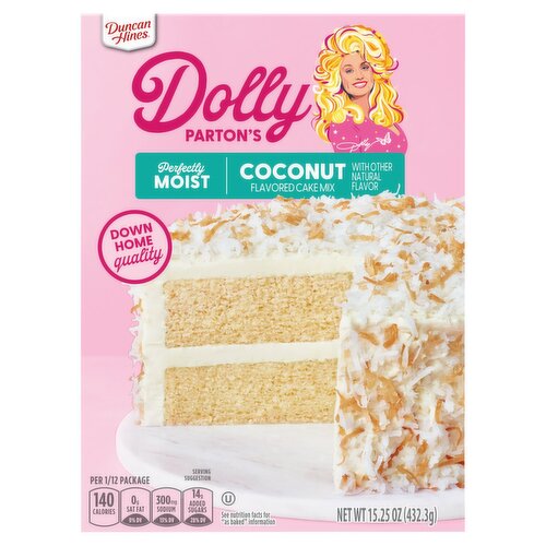 Duncan Hines Dolly Parton's Coconut Flavored Cake Mix, 15.25 oz