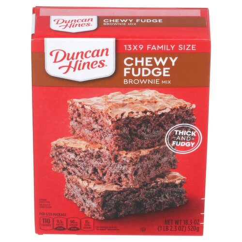 Duncan Hines Chewy Fudge Brownie Mix Family Size, 18.3 oz