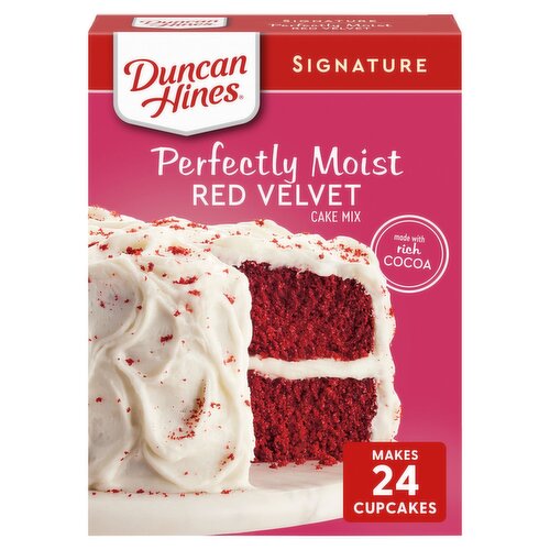Duncan Hines Signature Perfectly Moist Red Velvet Cake Mix, 15.25 oz