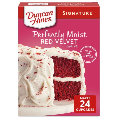 Duncan Hines Signature Perfectly Moist Red Velvet Cake Mix, 15.25 oz