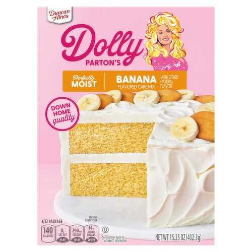 Duncan Hines Dolly Parton's Banana Flavored Cake Mix, 15.25 oz