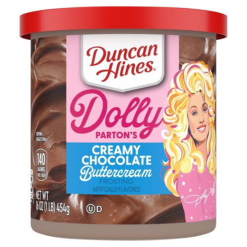 Duncan Hines Dolly Parton's Creamy Chocolate Buttercream Frosting, 16 oz