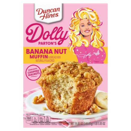 Duncan Hines Dolly Parton's Banana Nut Muffin & Bread Mix, 19.05 oz