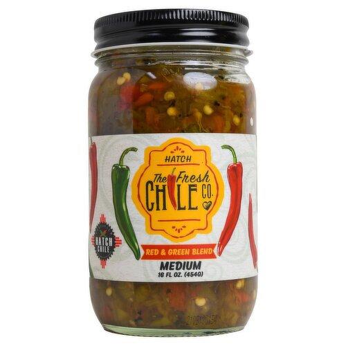 The Fresh Chile Co. Medium Red & Green Blend Hatch Chile, 16 fl oz