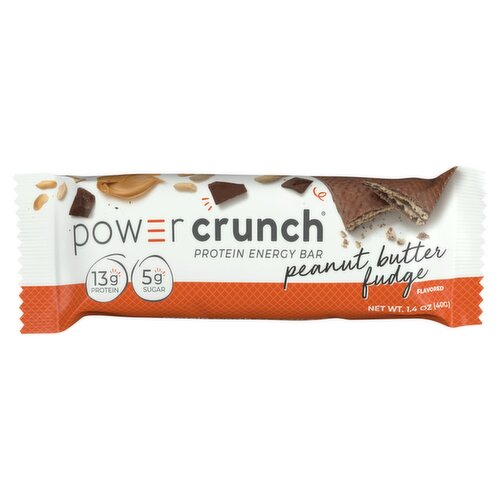 Power Crunch Peanut Butter Fudge Flavored Protein Energy Bar, 1.4 oz