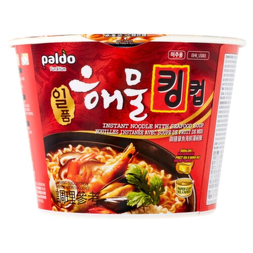 Paldo Instant Noodle with Seafood Soup, 3.88 oz