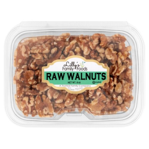 Lilly's Family Foods Raw Walnuts, 8 oz