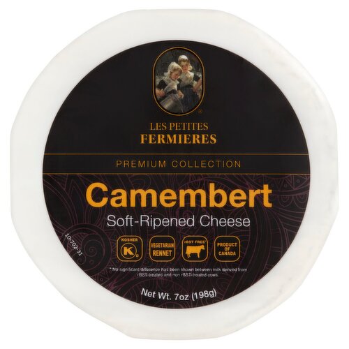 Les Petites Fermieres Premium Collection Camembert Soft-Ripened Cheese, 7 oz