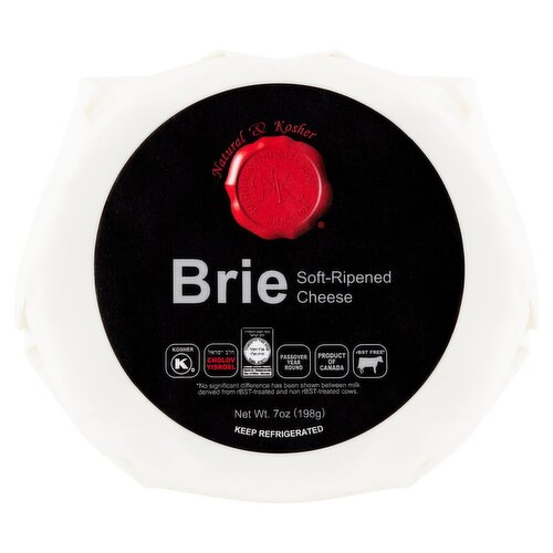 Natural & Kosher Brie Soft-Ripened Cheese, 7 oz