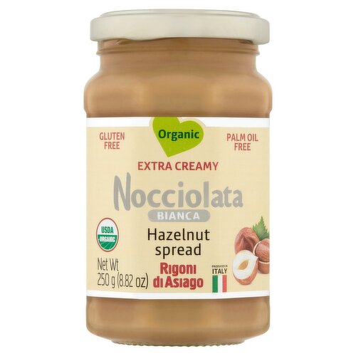 Rigoni di Asiago Organic Nocciolata Bianca Hazelnut Spread, 8.82 oz