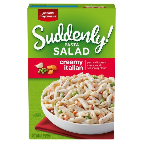 Betty Crocker Suddenly! Pasta Salad Creamy Italian Vegetable Blend & Seasoning Pasta, 8.3 oz