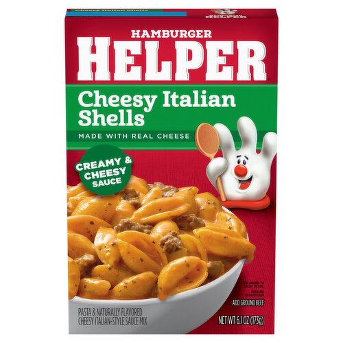 Hamburger Helper Cheesy Italian Shells Pasta & Sauce Mix, 6.1 oz