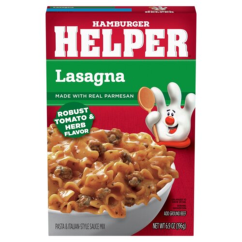 Hamburger Helper Lasagna Pasta & Italian-Style Sauce Mix, 6.9 oz