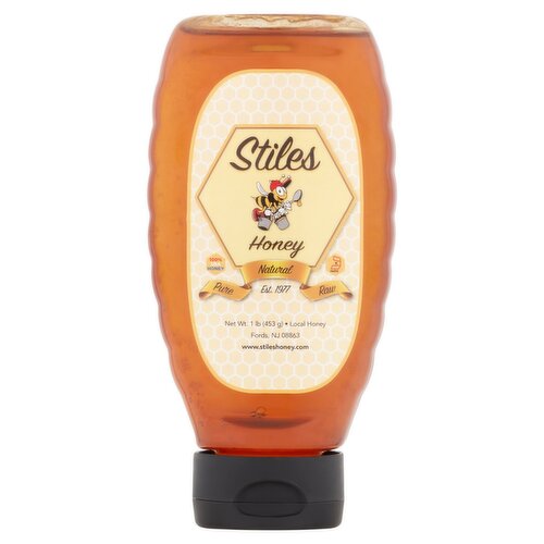 Stiles Honey Pure Natural Raw Local Honey, 1 lb