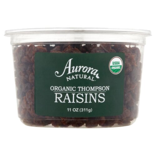 Aurora Natural Organic Thompson Raisins, 11 oz