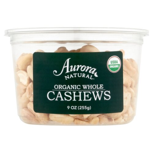 Aurora Natural Organic Whole Cashews, 9 oz