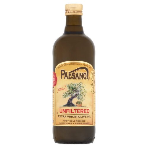 Paesano Unfiltered Extra Virgin Olive Oil, 33.8 fl oz