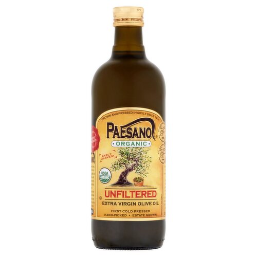 Paesanol Organic Unfiltered Extra Virgin Olive Oil, 33.8 fl oz