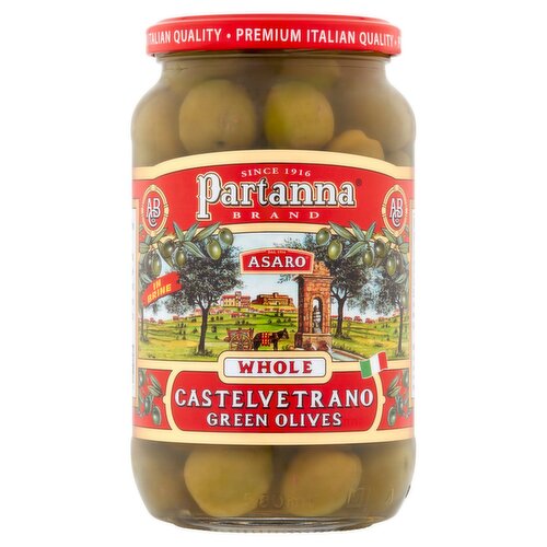 Partanna Whole Castetvetrano Green Olives, 12 oz