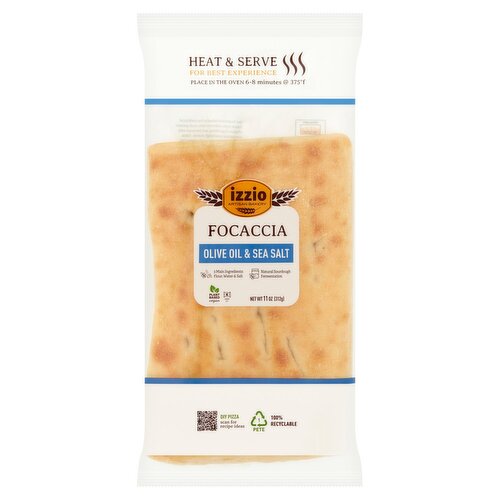 Izzio Artisan Bakery Olive Oil & Sea Salt Focaccia, 11 oz