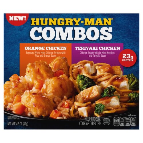 Hungry-Man Orange, Teriyaki Chicken Combos, 14.5 oz